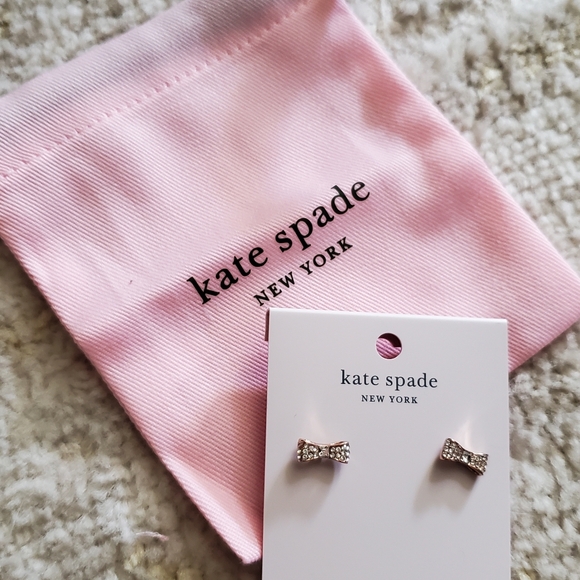 Kate Spade Rose Gold Bow Earrings - Picture 1 of 3